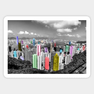 Hong Kong And Kowloon Skyscrapers Sticker
